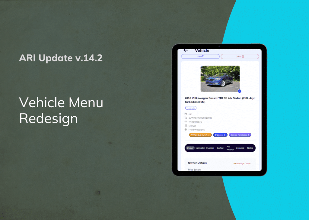 vehicle menu redesign illustration
